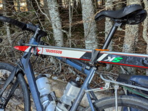 SkiCycle - Cross-country ski rack on road bike