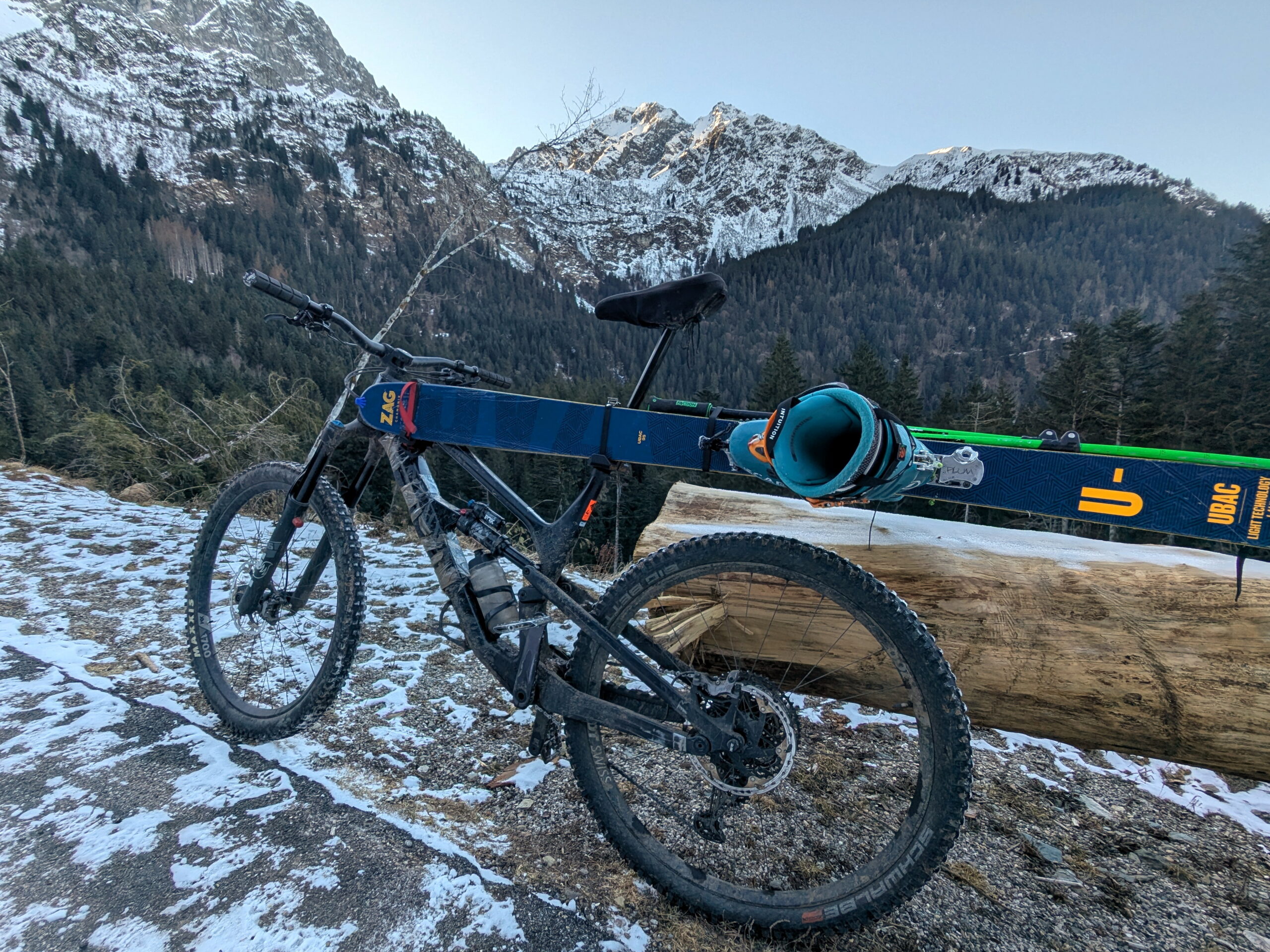 SkiCycle - Ski rack on MTB